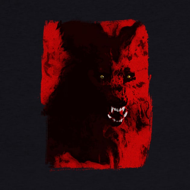 Howling Werewolf T-Shirt by Viergacht